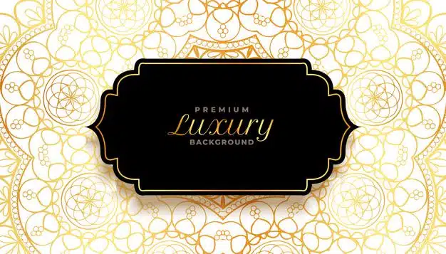 Luxury ornamental decorative background in golden color Free Vector