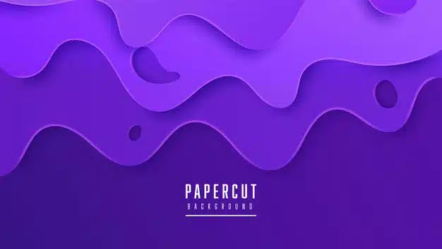 Modern abstract papercut style purple background Free Vector