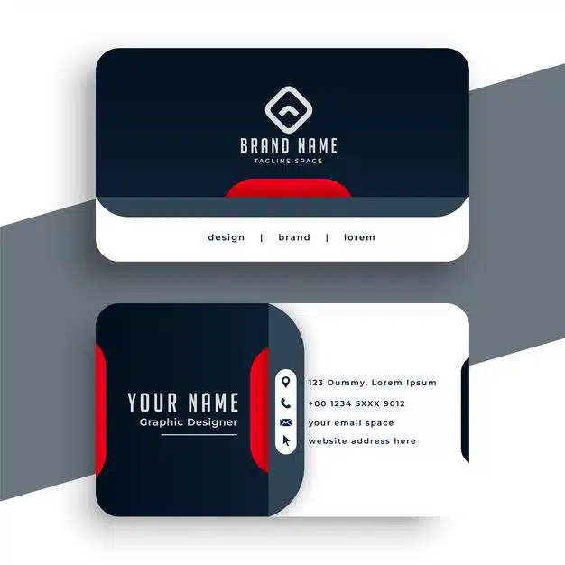 Modern business card design in professional style Free Vector