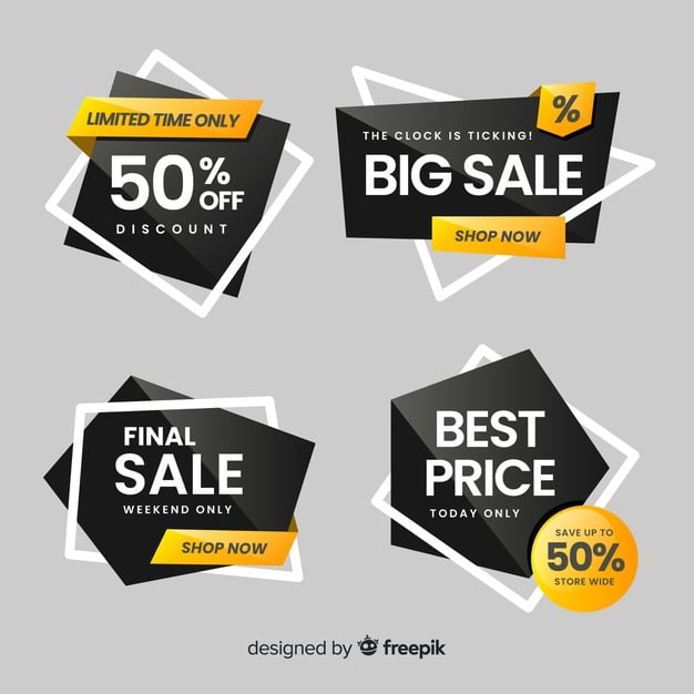 Modern sales banners for social media Free Vector