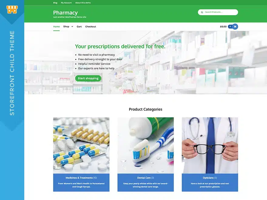 Pharmacy Storefront Theme for WooCommerce