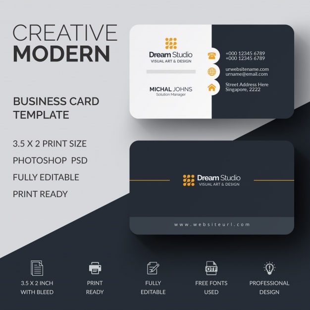 Professional business card mockup Premium Psd