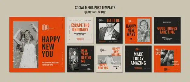 Quote of the day social media posts Premium Psd