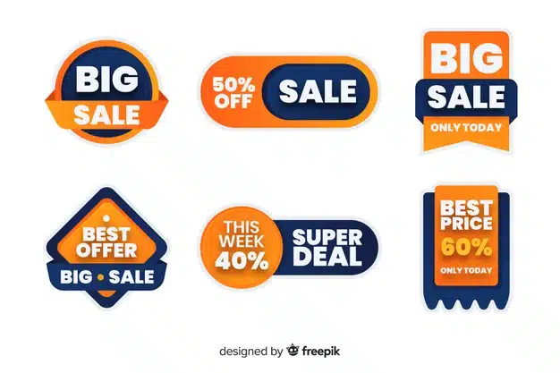 Sale label collection Free Vector
