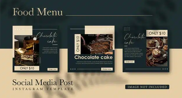 Social media post for chocolate cake sale Premium Vector