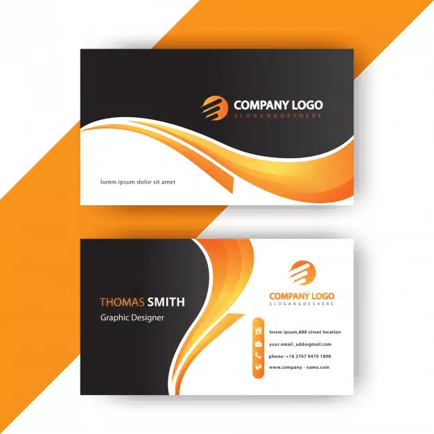 Stylish business card Free Vector