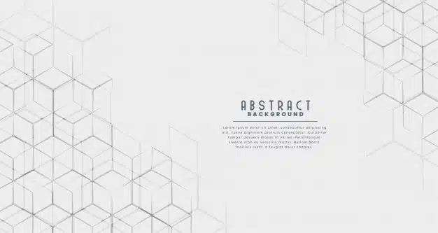 Stylish hexagonal line abstract background Free Vector