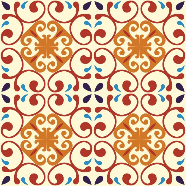 Tile seamless pattern design. Premium Vector