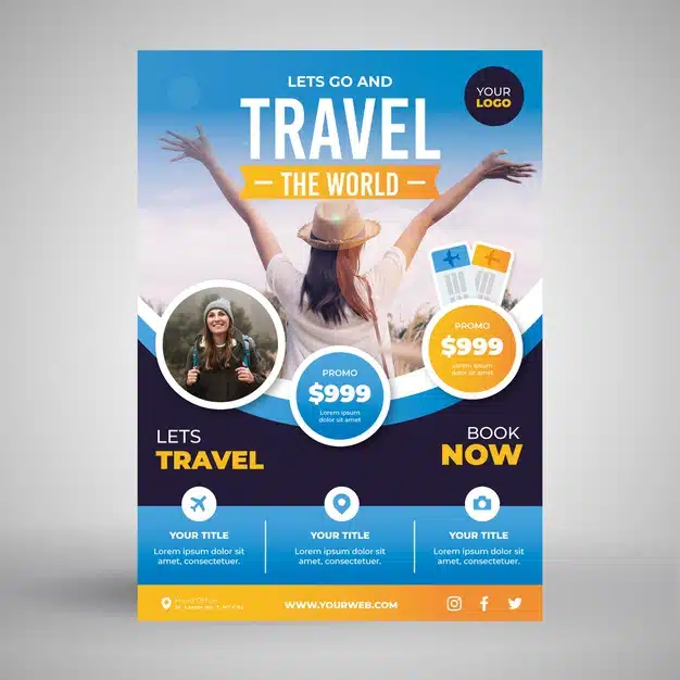 Travel poster concept Free Vector