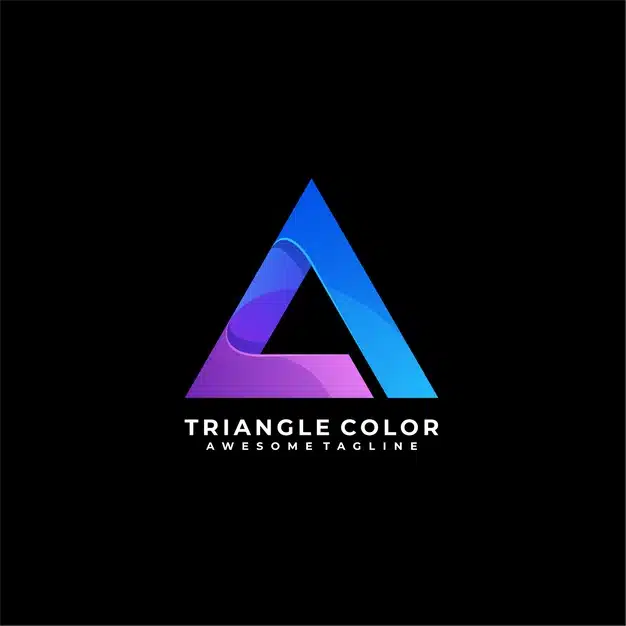 Triangle media logo Premium Vector