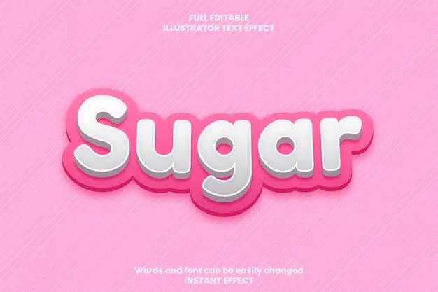 3d soft pink text effect Free Vector