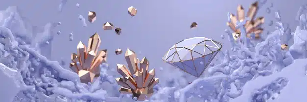 Abstract crystal diamond
