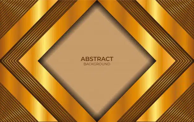 Abstract design brown and gold background Premium Vector