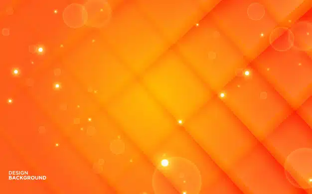 Abstract gradient orange paper cut shape background Premium Vector
