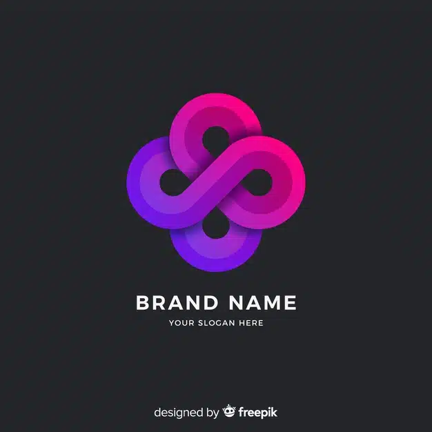 Abstract logo template gradient style Free Vector