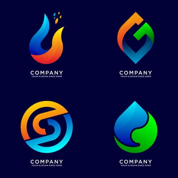 Collection of abstract business logo Premium Vector