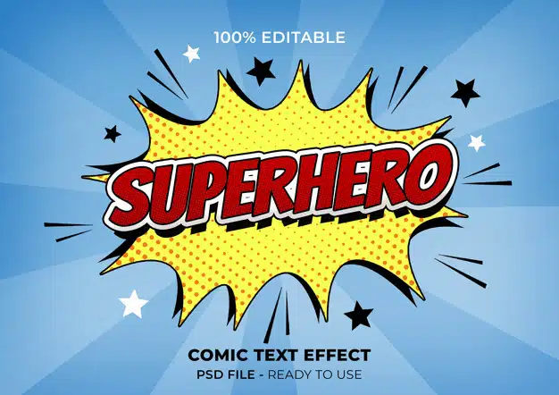 Colorful comic effect Free Psd