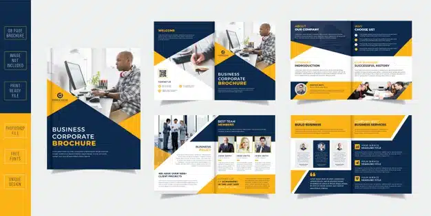 Corporate pages business brochure Premium Psd