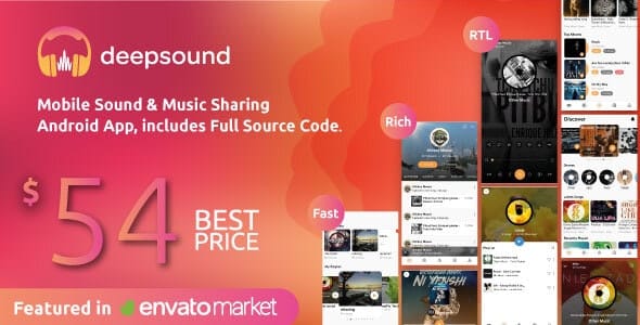 DeepSound Android- Mobile Sound & Music Sharing Platform Mobile Android Application