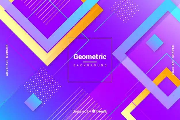 Flat gradient geometric shapes background Free Vector