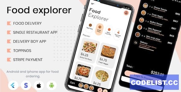 Food Explorer - Single restaurant Food delivery app with delivery boy in flutter