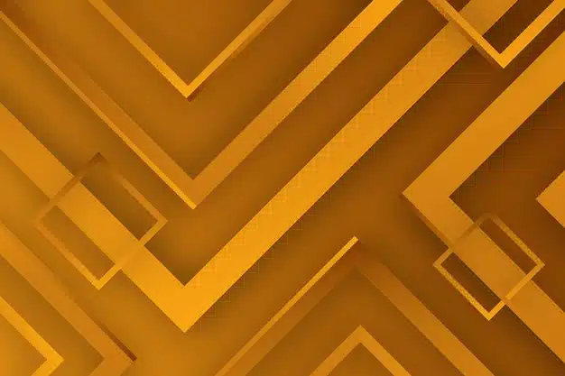 Gold background with lines and squares Free Vector