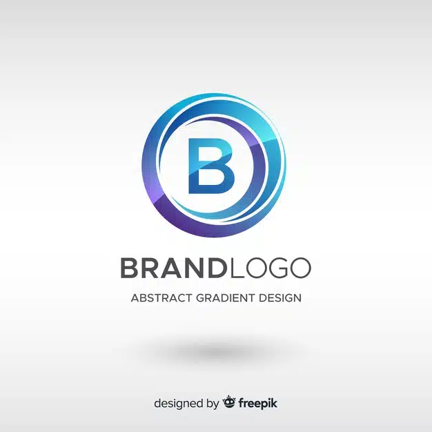 Gradient logo template with abstract shape Premium Vector