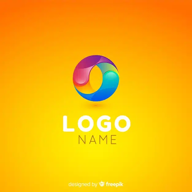 Gradient technology logo template for companies Free Vector