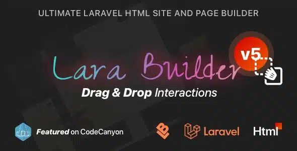 LaraBuilder-5.1.0-Laravel-DragDrop-SaaS-HTML-site-builder