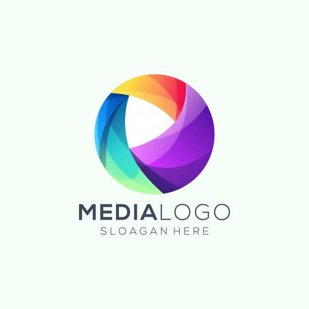 Media logo Premium Vector
