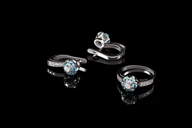 Ring and earring Premium Photo