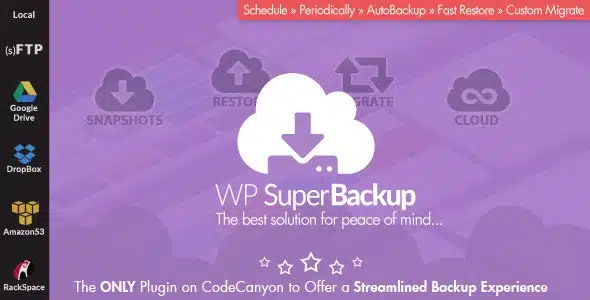 Super Backup & Clone 2.3 – Migrate for WordPress