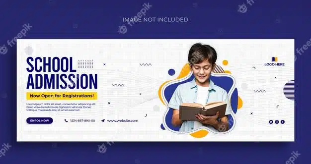Back to school social media web banner flyer and facebook cover photo design template Premium Psd