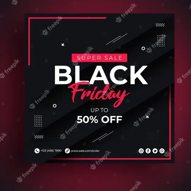 Black friday sale social media banner template Premium Psd