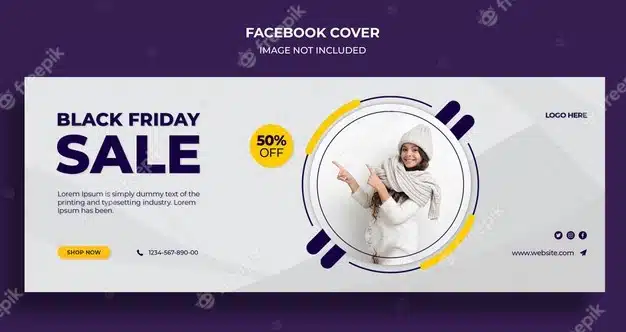Black friday sale social media cover and web banner template Premium Psd