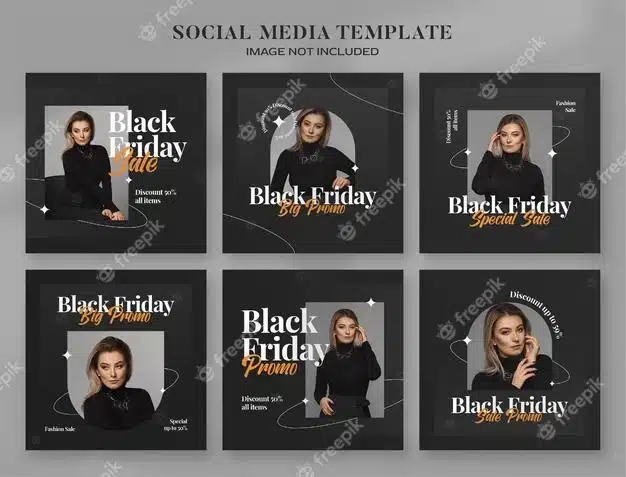 Black friday social media banner and instagram post template Premium Psd