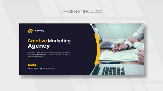 Digital marketing facebook cover and web banner template Free Psd