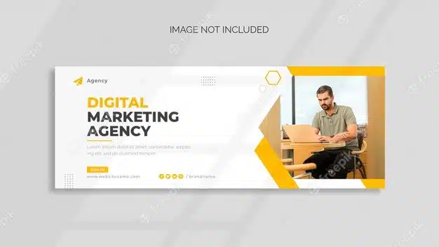 Digital marketing facebook cover and web banner template Premium Psd