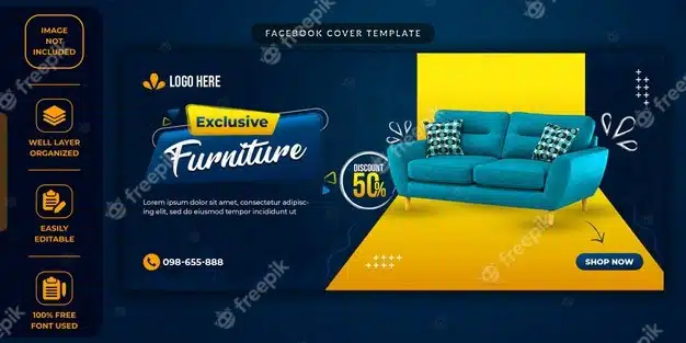 Furniture sale social media promotional template Premium Psd