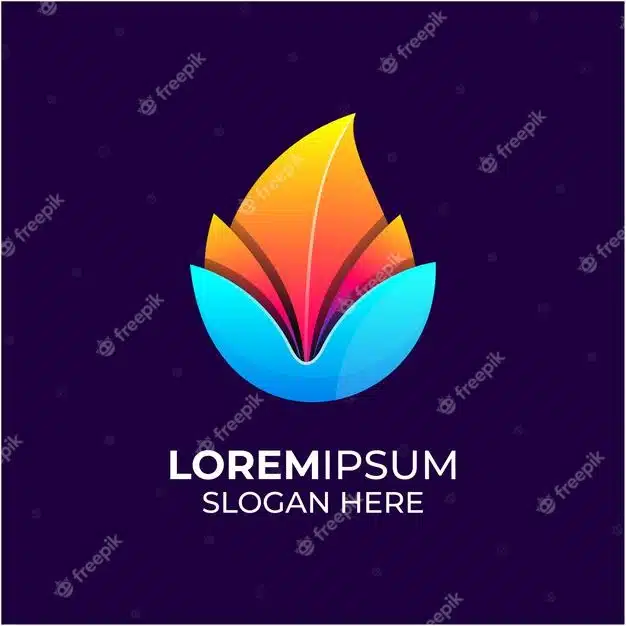 Leaf awesome color logo template Premium Vector