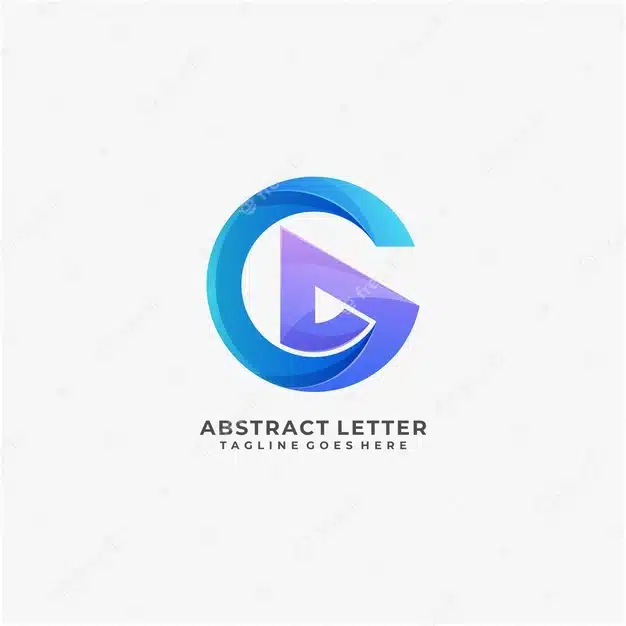 Letter abstract logo design colorful modern and digital Premium Vector