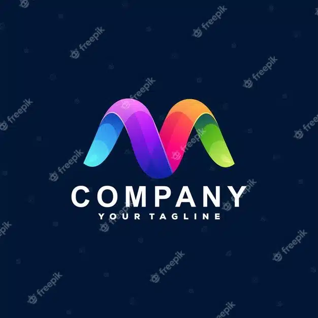 Letter m gradient logo Premium Vector