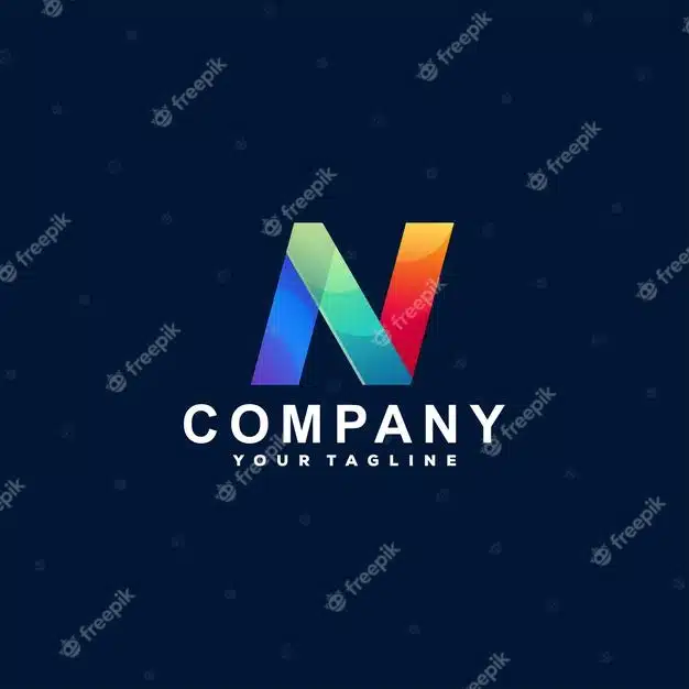 Letter n gradient logo design Premium Vector