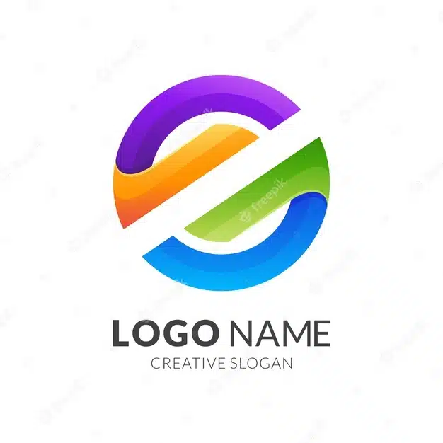 Letter s and circle logo concept, modern logo style in gradient vibrant colors Premium Vector