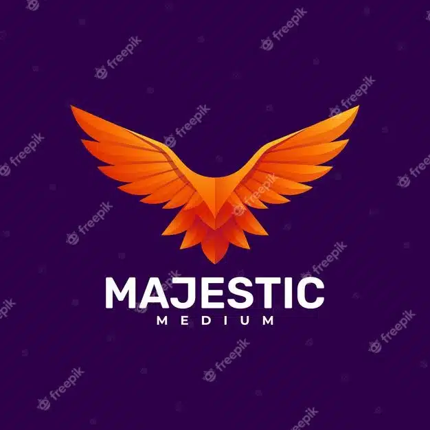 Logo bird gradient Premium Vector