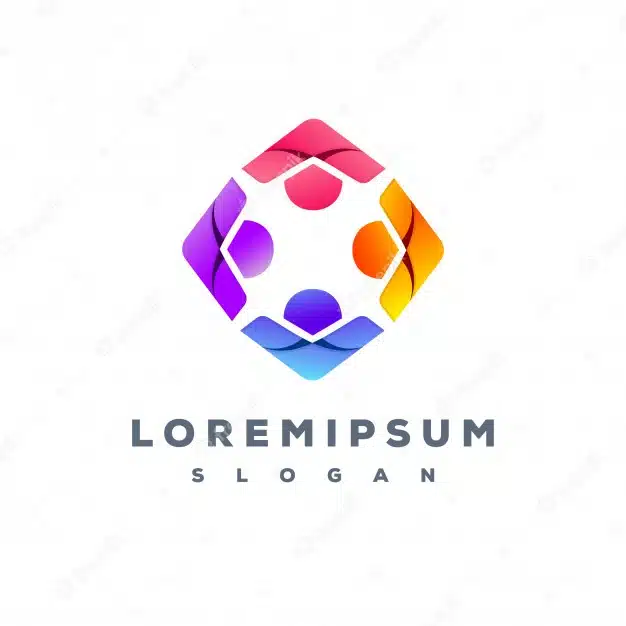 Modern colorful logo design ready to use Premium Vector