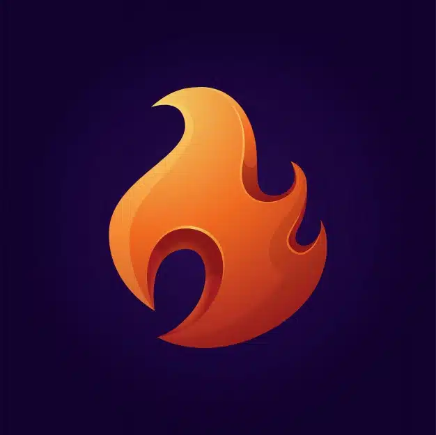 Modern fire logo Premium Vector