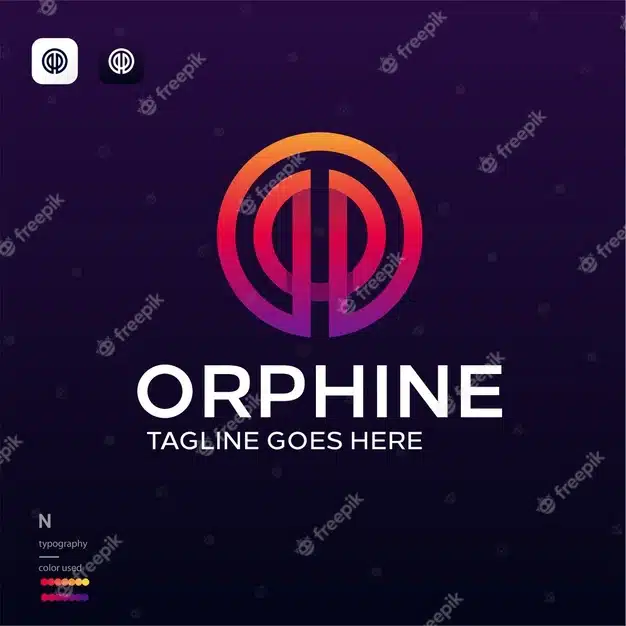 Orphine logo concept Premium Vector