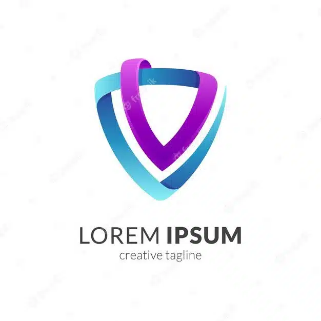Shield letter v emblem logo template Premium Vector