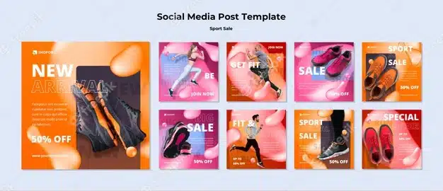 Sport sale social media post template Premium Psd